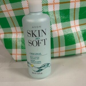 Avon Skin So Soft Lotion in Light Aqua Bottle